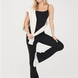 OFFLINE By Aerie Real Me High Flare Jumpsuit in Black